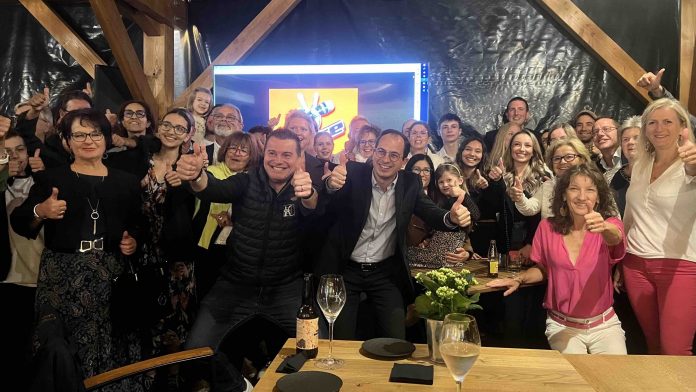 Les supporters de Lou-Agathe au domaine de la Klauss