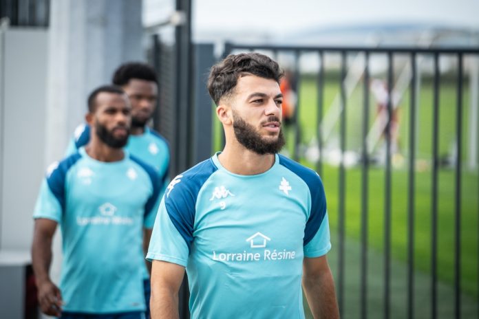 Georges Mikautadze à l'entraînement avec le FC Metz
