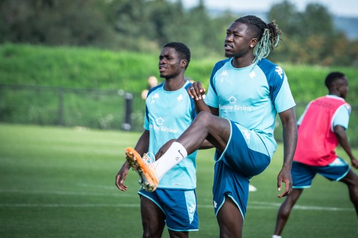 Kevin N'Doram à l'entraînement avec le FC Metz