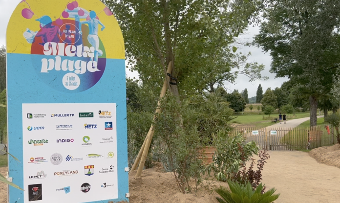 Metz Plage : Les premiers visiteurs arrivent malgré la pluie