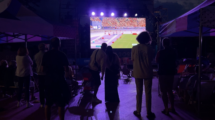 Les supporters étaient présents à la fan zone d'Amnéville pour la course de Yann Schrub