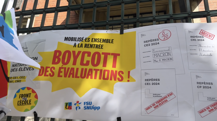 Les syndicats se sont mobilisés devant la DSDEN et appellent au boycott des évaluations nationales
