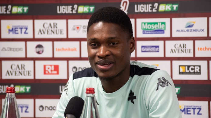 Sadibou Sané en conférence de presse avant Amiens SC - FC Metz