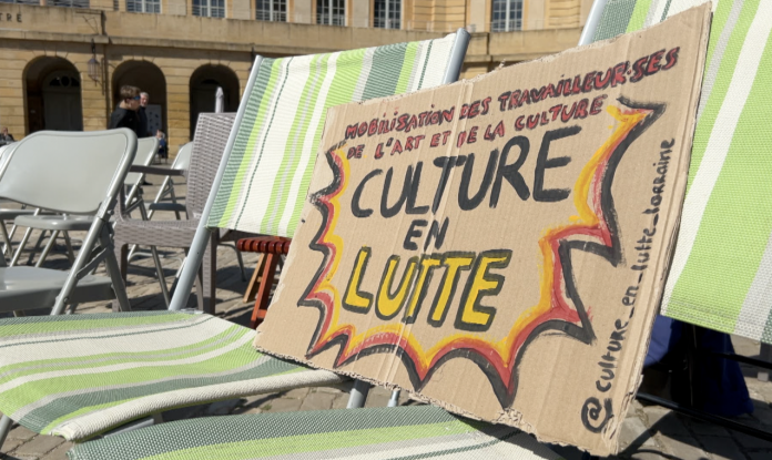 Le collectif Culture en lutte Lorraine réunis à Metz