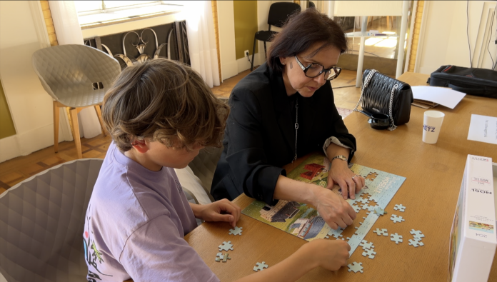 Les participants sont repartis avec leur puzzle.