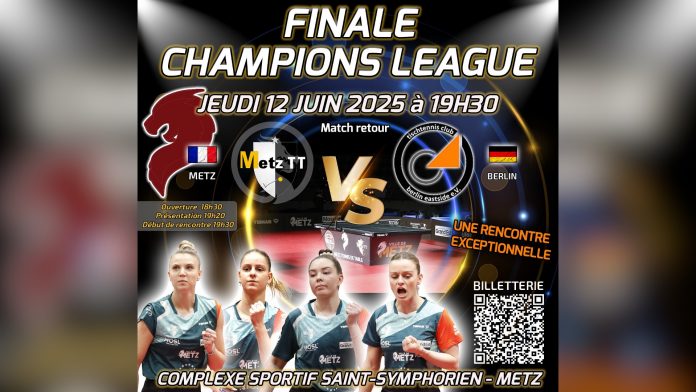 Ligue des Champions: le calendrier du Metz TT est fixé