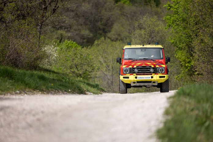 INEOS Automotive a remporté un marché public français et pourra donc équipé les pompiers entre autres. Crédit - INEOS