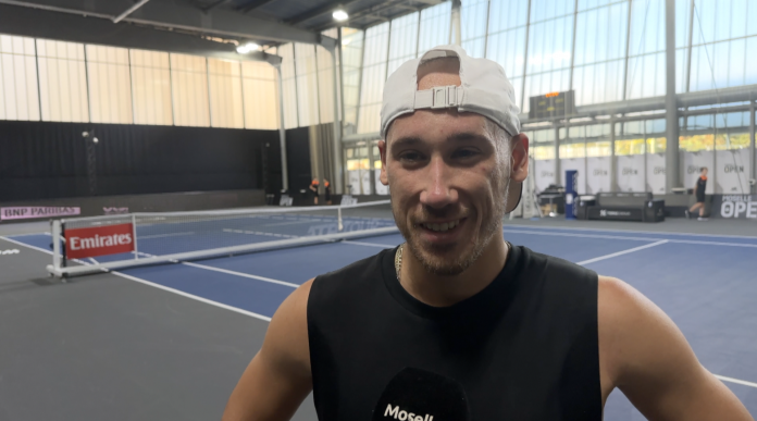 Kyrian Jacquet réagit à sa victoire avant son duel contre Cameron Norrie