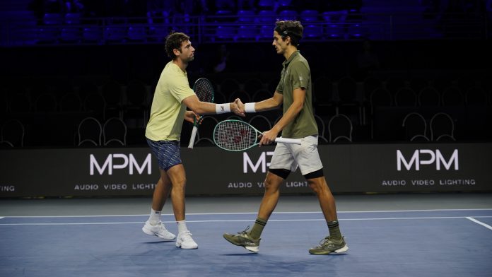 Le duo français Quentin Halys et Pierre-Hugues Herbert en finale du Moselle Open