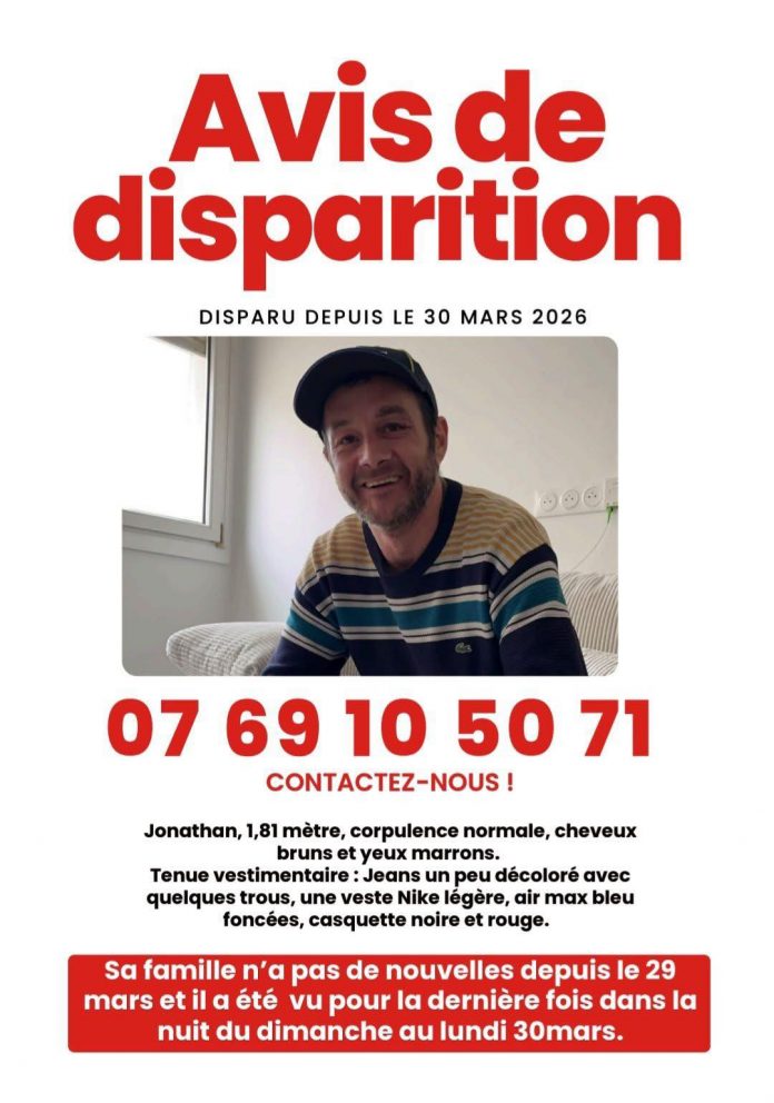 Disparition inquiétante : la famille de Jonathan toujours sans nouvelle