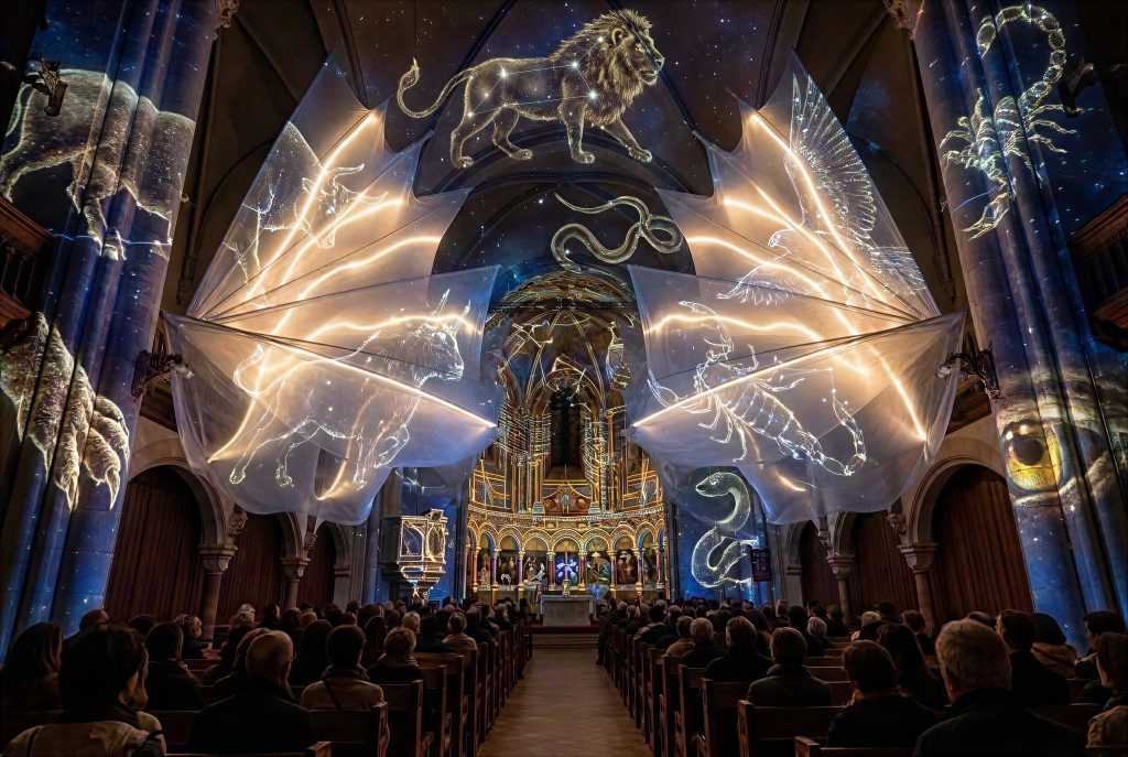 Deuxième volet du spectacle Céleste au Temple Neuf de Metz le 18 novembre. ©Celeste